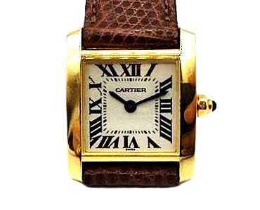 カルティエ買取 750YGタンクフランセーズSM W5000256